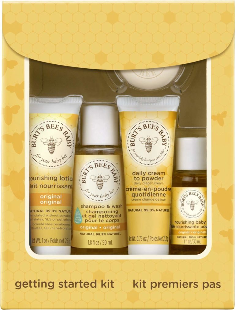 5 Trial Size Baby Skin Care Products - Lotion, Shampoo & Wash, Daily Cream-to-Powder, Baby Oil and Soap