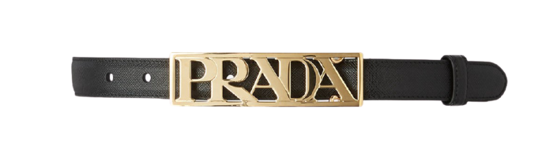 Prada belt in calf leather.