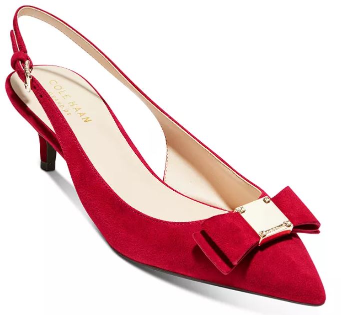 cole haan kitten heels red